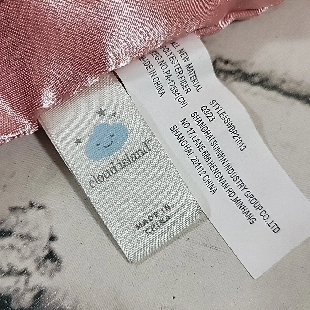 Cloud Island Pink Flamingo Baby Lovey Security Blanket Satin Back 14